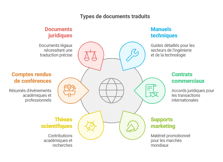 Types de documents traduits